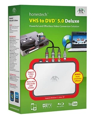 Honest Technology VHS to DVD 5.0 Deluxe (Retail) - Full Version for Windows 8063 - Image 1 of 3