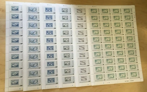 FULL SHEETS Grenadines 1978 263-8 - Lindbergh's Flight - Set of Sheets - MNH Cover