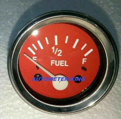 2" / 52mm Electrical Fuel Gauge Red Face - Image 1 of 4