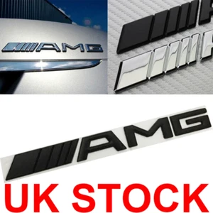 1Pcs Black Color AMG ABS Emblems Badge Rear Boots Sticker For All Model UK STOCK - Picture 1 of 8