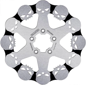 GALFER 2008-2017 FXDF Dyna Fat Bob Harley Davidson ROTOR 11.5" SOLID SKULL FR ST - Picture 1 of 1