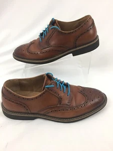 Asher Green Men’s Size 8.5 Brown Leather Oxford Wingtips 054919 EUC - Picture 1 of 11