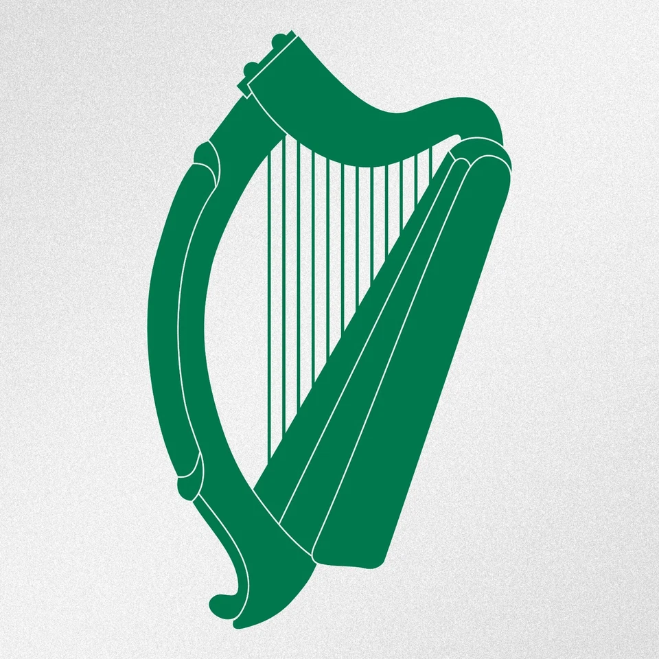 Harp Symbol Of Ireland Vinyl Decal Sticker - Image 1 of 1