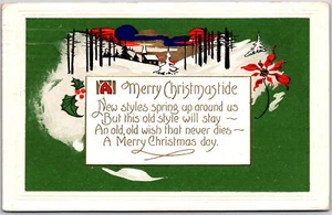 Feliz Navidad Marea, Tarjeta de Felicitación, Primaveras, Old Wish, Postal Vintage - Imagen 1 de 2