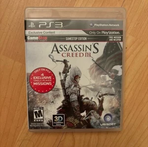 Assassins Creed III GameStop Edition PS3 Playstation 3 w/ Exclusive Code - Picture 1 of 4