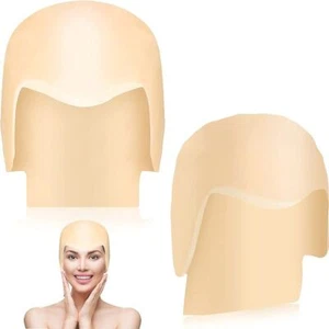 Kids Adults Teens Fake Bald Halloween Makeup Bald Caps Bald Head Wig Cap Latex - Picture 1 of 9