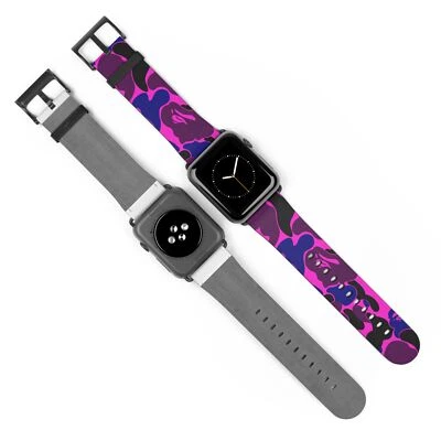 NEWCULTURECLUB Apple Watch Band Bape Purple Neon Camo Camouflage Hypebeast Streetwear