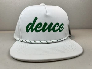 NWT Deuce Performance Roped Hat White Golf Adjustable - Picture 1 of 14