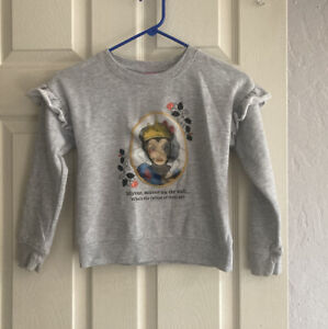 Disney Princess Snow White Evil Queen Lenticular Girls Size M Sweatshirt Gray