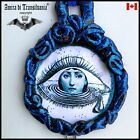 oeil bleu femme bijoux amulette pendentif charme dossard collier design italien talisman