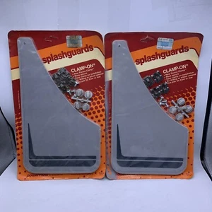 VTG 1983 Powerflow Clamp-On Splash Guards Mud Flaps USA Gray SEALED Lot Of 2 - Picture 1 of 4
