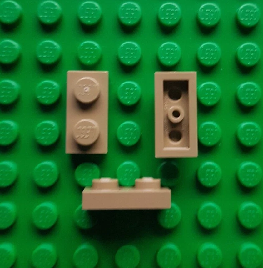 10x Lego Platte - 1x2 - dark tan (dunkelbeige) - 4528604 - 3023 - Bild 1 von 1