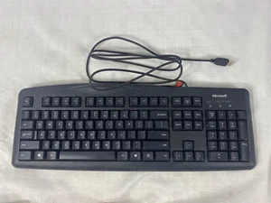 Microsoft USB Wired 200 Model 1406 Keyboard Preowned Tested Guaranteed - Bild 1 von 5
