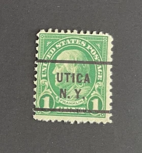 Utica, New York Type 255 Precancel - 1 cent Franklin - U.S. #632 - NY - Picture 1 of 1