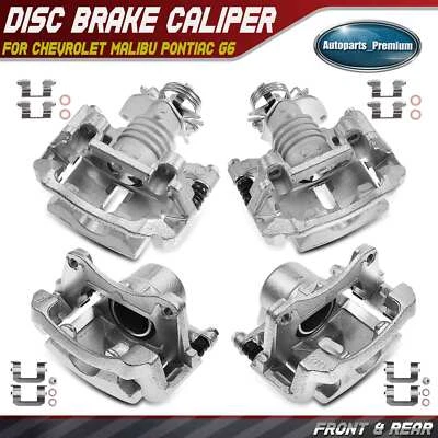 Pinça de freio a disco dianteira e traseira 4 peças com suporte para Chevrolet Malibu Pontiac G6 - Imagem 1 de 4