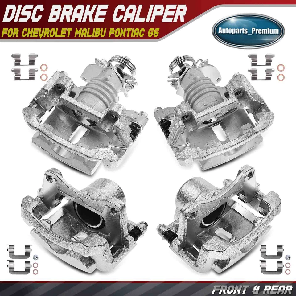 Pinza de freno de disco delantera y trasera 4 piezas con soporte para Chevrolet Malibu Pontiac G6 Foto 1 de 4