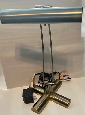 Lámpara de escritorio/piano de acero inoxidable tono dorado Tensor genuino (FS125) 13W (pesada) Foto 1 de 4