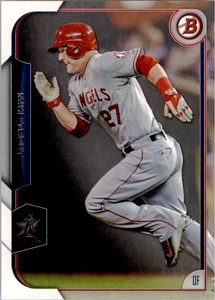2015 Bowman Los Angeles Angels Baseball Card #50 Mike Trout