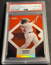 2006 MANNY RAMIREZ FINEST REFRACTOR #5 PSA 10 RED SOX POP 1 (505)