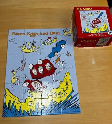 Dr. Suess 24 Piece Green Eggs and Ham puzzle Be Puzzled Kids - Image 1 of 4