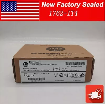 New Factory Sealed AB 1762-IT4 SER A MicroLogix1200 Themocouple/mV Input Module - Image 1 of 4