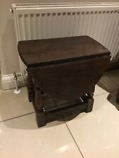 VINTAGE SMALL 1920’s SOLID WOOD COFFEE AND / OR SIDE TABLE WITH TWO DROP LEAVES.