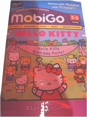 Vintage V-TECH MobiGo & MobiGo2 Sanrio “Hello Kitty Birthday Party” 3-5 yrs Game - Image 1 of 2
