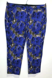 BNWT Boden Women's pattern print Bistro crop capri slim leg trousers 14 R NEW - Picture 1 of 6