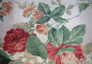 Canvas Upholstery Floral Flowers Richloom Cotton Fabric 35" inches x 56" inches - Picture 1 of 6