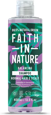 Faith in Nature Natural Lavender & Geranium Shampoo, Balancing for Normal  - Image 1 of 4
