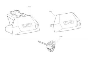 Thule Evo Flush Rail Foot Pack 7106 Spares Multi Listing Breakdown One foot only - Picture 1 of 16
