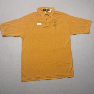 Vintage Atlanta 1996 Polo Shirt Men LARGE Yellow IBM Pique Made in USA nwt nos - Bild 1 von 11