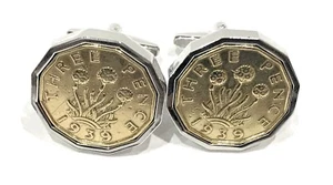 1941 Drei Pence 3D 84th Geburtstag Manschettenknöpfe - 1941 Münze SLV - Bild 1 von 1