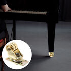 Brass Piano Casters Accessory Heavy Duty Castor Wheels Cups