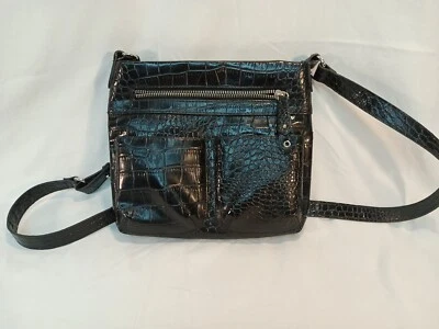  Cartera Merona Target negra imitación cuero ajustable bandolera/correa para el hombro Foto 1 de 4