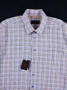 Robert Talbott Mens 1XLT Classic Fit Linen Plaid Sport Shirt Multicolor NWT $248 - Picture 1 of 12