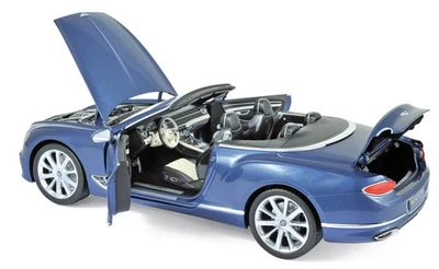 Bentley Continental GTC Open 2019 Cristallo Blu NOREV 182785 1:18 UK LHD Blu - Immagine 1 di 4