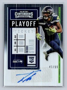 2020 Panini Contenders #212 Freddie Swain Playoff Ticket #/99 - Picture 1 of 2