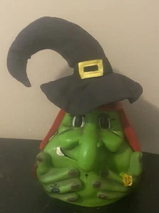 2001 Gemmy Witch Head Plays I'm So Dizzy Halloween Decor See Video - Picture 1 of 11