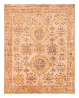 Традиционный винтажный восточный шерстяной ковер ручной вязки 7 футов 9 дюймов x 9 футов 9 дюймов - Изображение 1 из 4