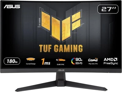 ASUS TUF Gaming VG27VQ3B - 27 Zoll Full HD Curved Monitor - 180 Hz, 1ms GtG - Bild 1 von 4