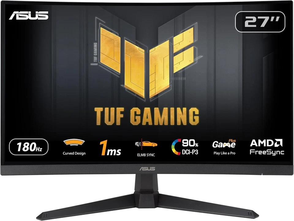 ASUS TUF Gaming VG27VQ3B - 27 Zoll Full HD Curved Monitor - 180 Hz, 1ms GtG - Bild 1 von 4