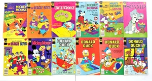 Vintage Lot of 12 Walt Disney Whitman Comic Books FAIR / GOOD - Mickey Donald - Picture 1 of 15