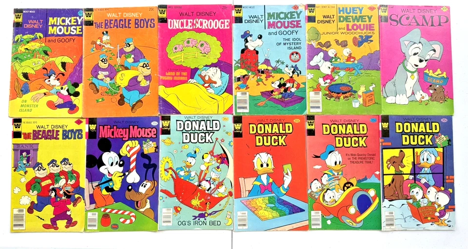 Lote De Colección De 12 Cómics Walt Disney Whitman JUSTOS/BUENOS - Mickey Donald Foto 1 de 4