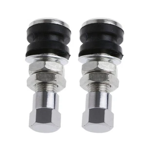 2Pcs Universal Valves Stems Tubeless Tyre Rubber Valves for Motorcycle Car Bike - Picture 1 of 8