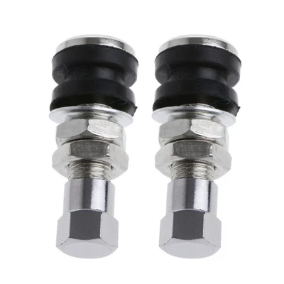 2Pcs Universal Valves Stems Tubeless Tyre Rubber Valves for Motorcycle Car Bike - Image 1 of 4