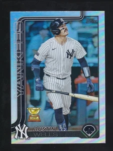 2025 Topps Series 2 #591 AUSTIN WELLS ASR CUP NY Yankees RAINBOW FOIL Parallel - Picture 1 of 2
