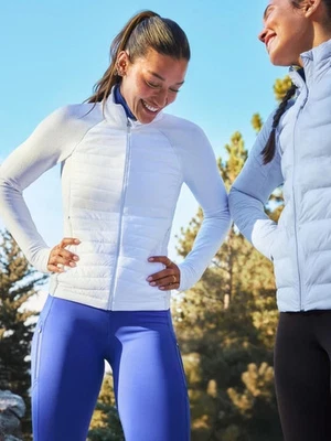 Athleta M MEDIUM Flurry Force Insulated PrimaLoft Jacket White Running Workout - Image 1 of 4