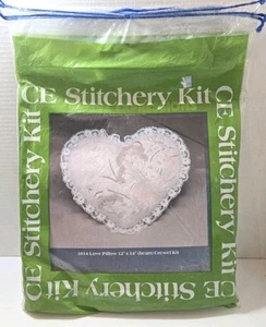 Creative Expressions Crewel Stitchery Kit 1614 Silk Love Pillow Wedding Baby - Picture 1 of 24