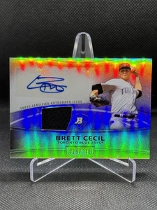 2010 Bowman Platinum Auto Relic Refractor /740 Brett Cecil #PAR-BC Blue Jays - Bild 1 von 2